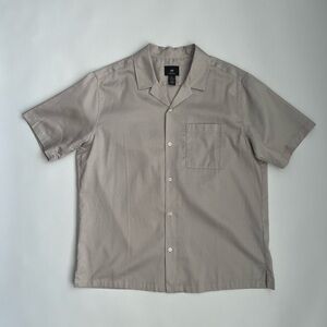 H&M men’s camp collar shirt in stone